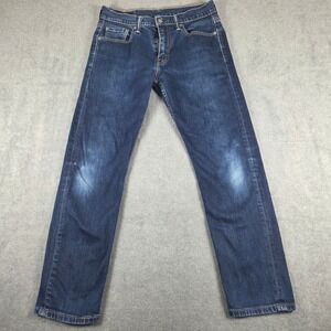 Levi's 502 Taper Fit Mens Jeans 29x30 Dark Wash Blue Good Condition 29507-0036